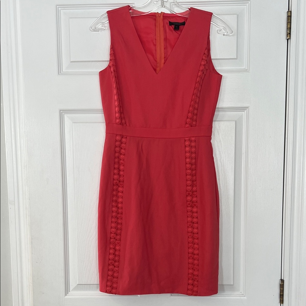 J. Crew Coral Sleeveless Mini Dress - Picture 1 of 4